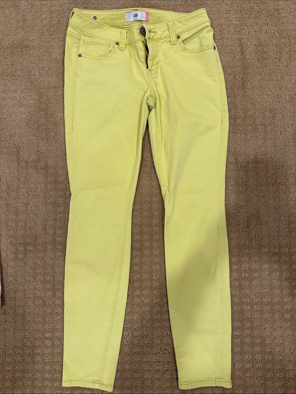 CAbi Bright Yellow Skinny Jeans